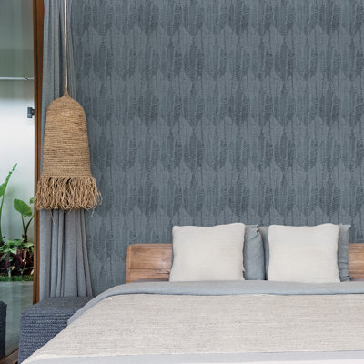 Riviera 10m x 53cm Textured Metallic Finish Paste the Wall Wallpaper Roll