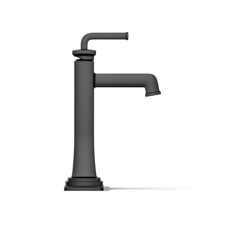 Riff Tall Single-Handle Bathroom Sink Faucet, Noir mat, 0,5 gallons par minute