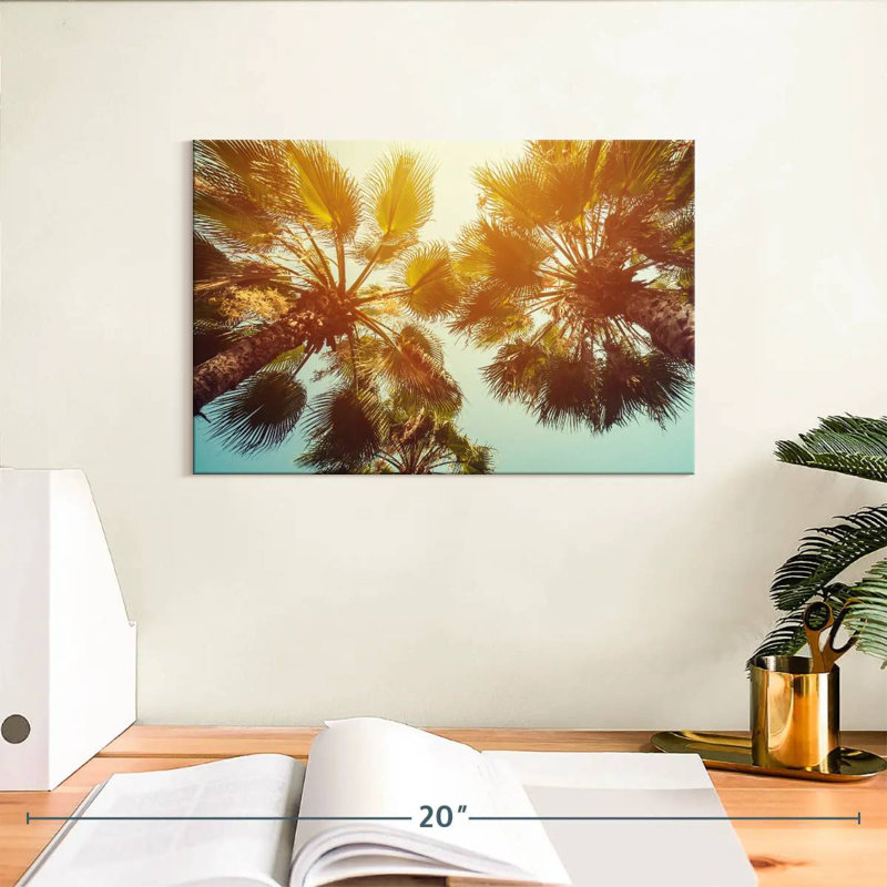 Harnek Palm Trees Canopy Sunlight, 8" H x 12" W