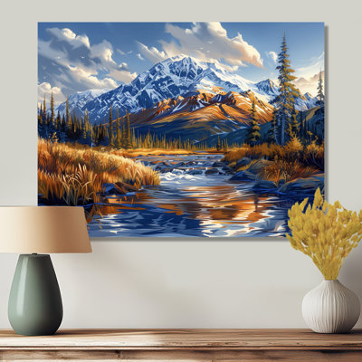 Alaska Denali National Park Autumn River I - Alaska, art mural
