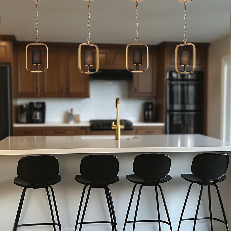 1-Light Kitchen Island Mini Pendant Light Gold