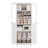 72" Metal Kitchen Pantry Cabinet With Doors & Shelves, Tall Heavy-Duty Adjustable Storage Organizer, Tool-Free Assembly Freestanding Cabinet For Living Room, Bathroom, White