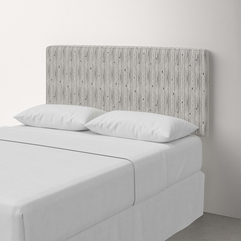 Marquise Upholstered Headboard, Twin, Shibori Stripe Ink