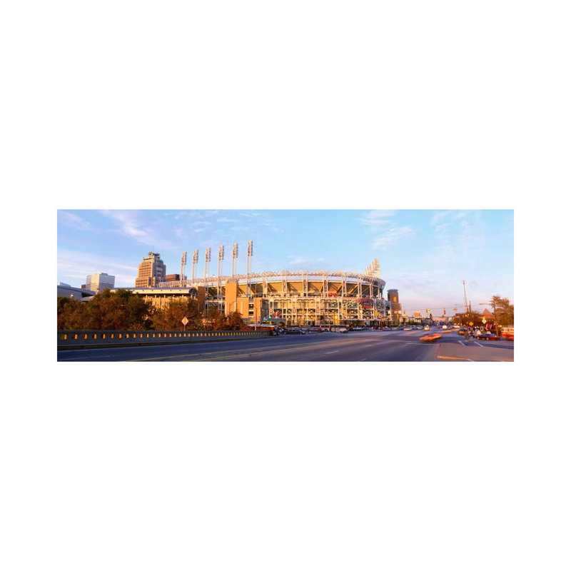 Facade Of A Baseball Stadium, Jacobs Field, Cleveland, Ohio, USA - Wrapped Canvas Panoramic Print