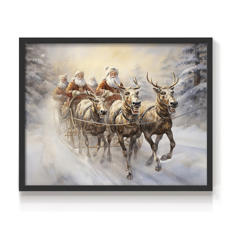 «Chirstmas Art» - CECLXV - Reproduction encadrée - Restickable, H 11 po x l 14 po, Noir, noir, noir, noir
