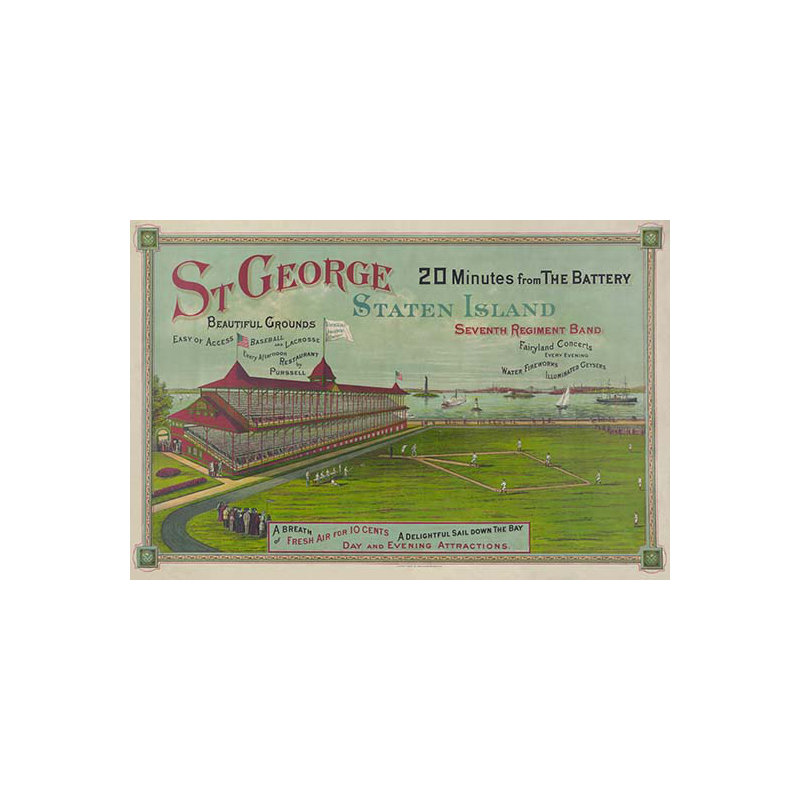 «Baseball match jouant à St. George Park», impression