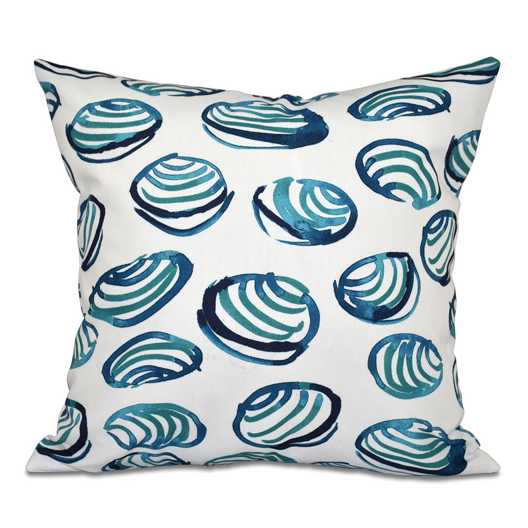 Clams Geometric Print Square Pillow Cover & Insert e by design 
