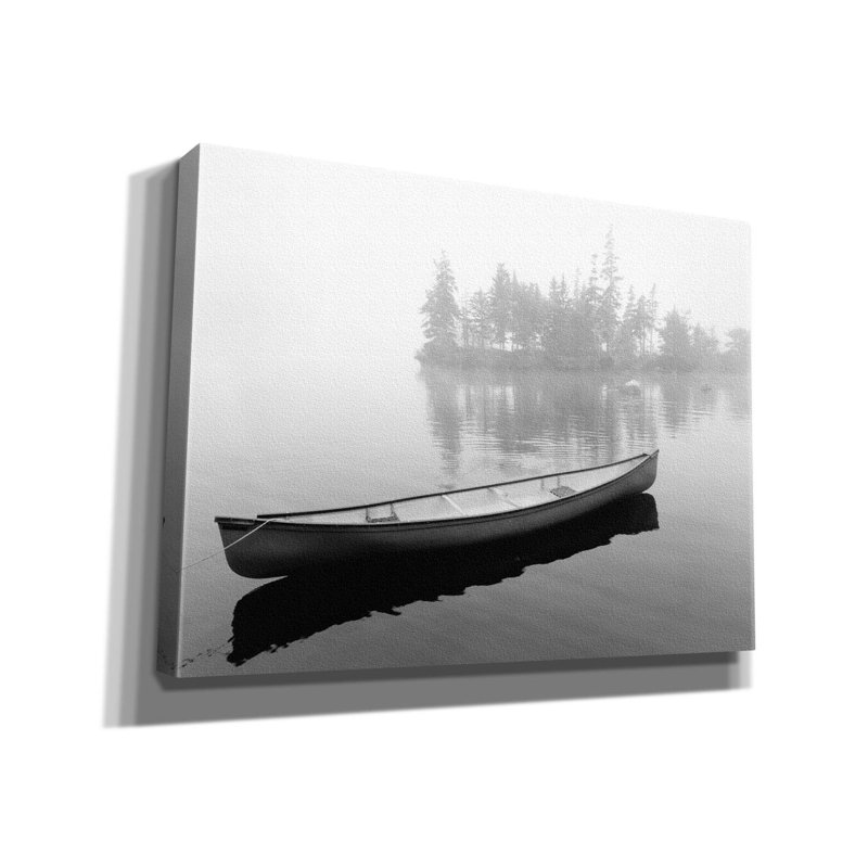 Reproduction d'art sur toile Lone Canoe, Nouvelle-Écosse, Canada 04 par Monte Nagler, H 40 po x l 54 po x P 1,5 po