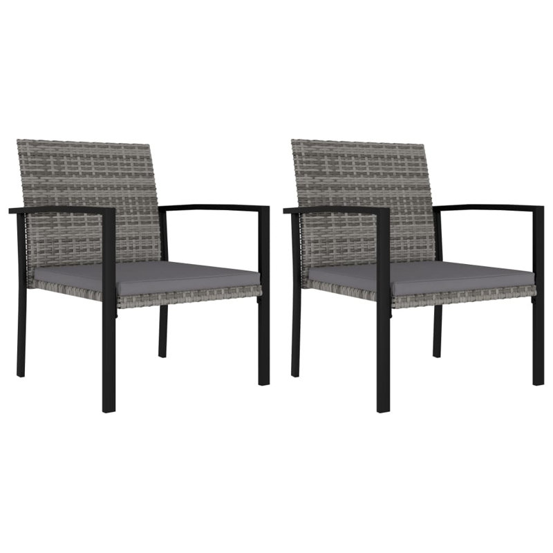 Chaise de patio avec coussin Lippi, Gris, Gris