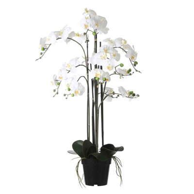 Faux Flowering Plant in Pot