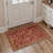 Silvan Vintage Machine Washable Gold / Red Indoor Area Rug with Non-Slip Backing-431507075