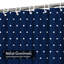 Rideau de douche à petits pois bleu marine avec 12 crochets-129040358