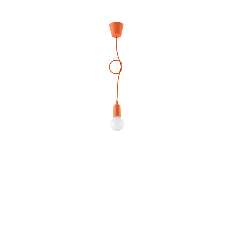 Anhua 1 - Light Bulb Pendant, Orange