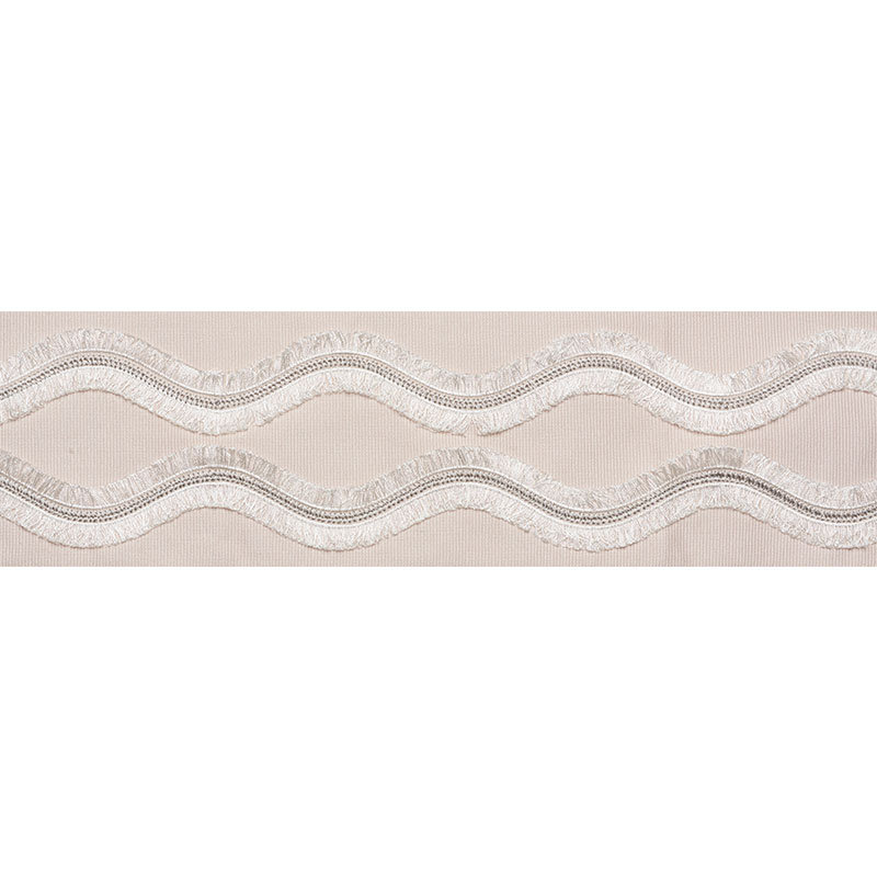 Ogee Embroidered Tape, Blush