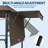Brown 8x5 FT Double-Tier Grill Gazebo with Heavy-Duty Steel Frame and 7x3 FT Awning, Weather-Resistant Outdoor BBQ Canopy with Shelves, Hooks and LED Lights-126709475