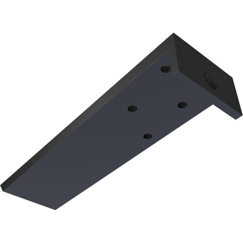 Support flottant dissimulé en acier robuste avec bride, H 10 po x l 1,5 po x P 2,5 po
