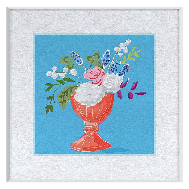 Vase 1 Print by Dana Gibson, white, 50" H x 50" W x 1.75" D