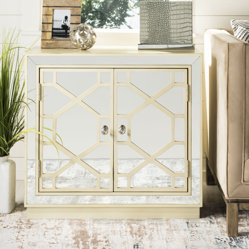 Glacaeu 31.9'' W Nightstand, Antique Beige