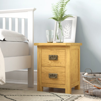 Nagle 45cm W Solid + Manufactured Wood Bedside Table