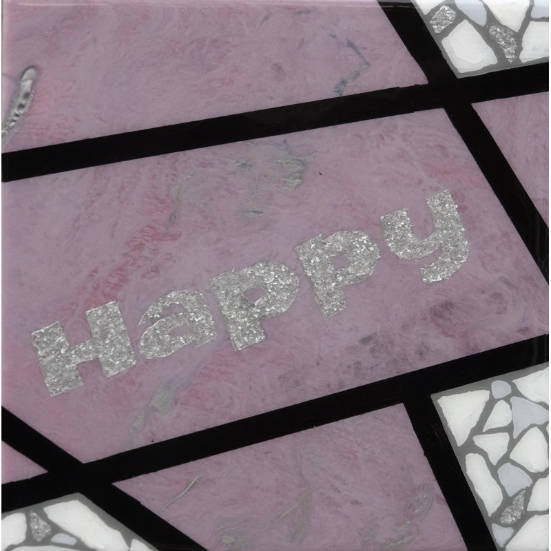 Happy-Purple Print by Eddie Bruckner