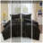 Modern Black Gold Plush Bedding Sets, Full Queen 4 Piece Comforter Set