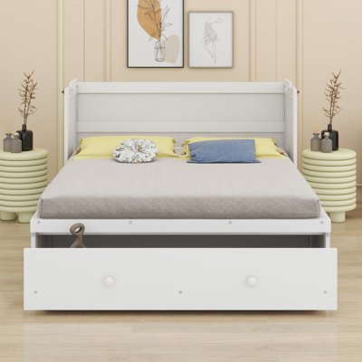 Lit escamotable avec port USB et grand tiroir