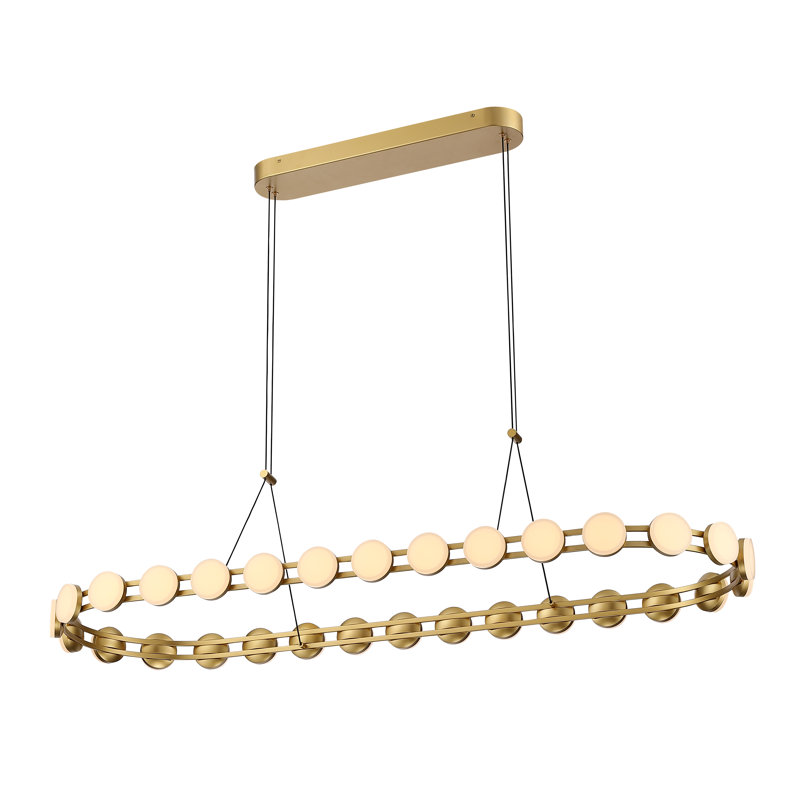 50'' Modern Gold Led Kitchen Island Pendant