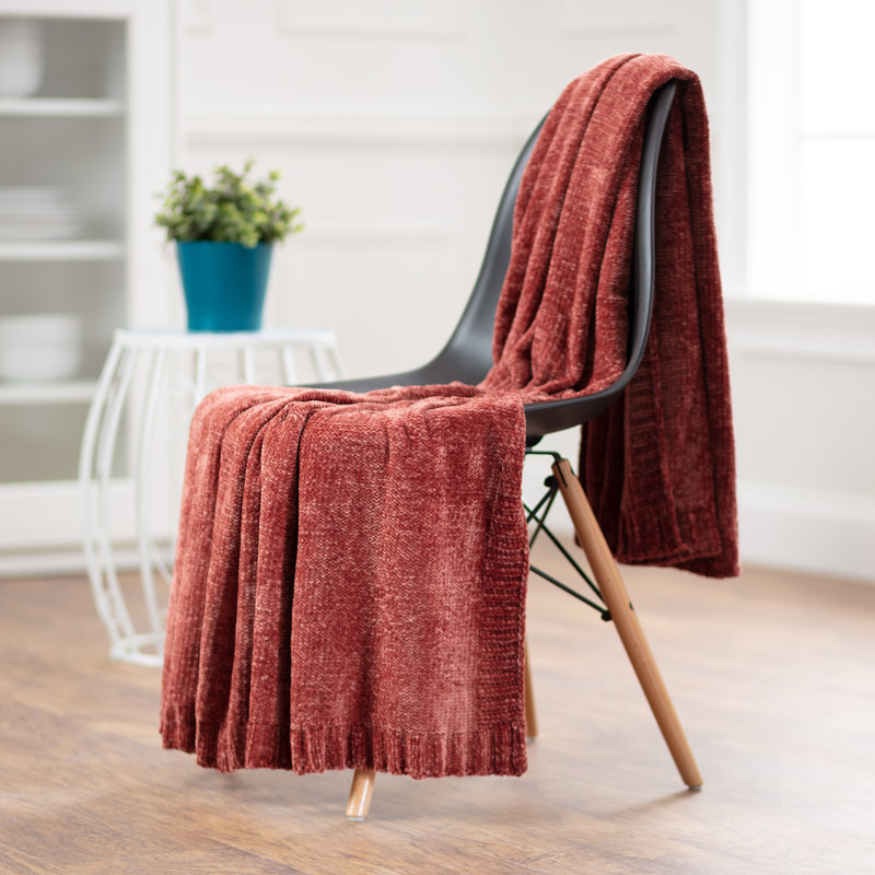 Chanasya Chateau Chateau Luxurious Throw, Cinnamon