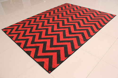 Tapis orange tissé à la machine, Rectangle 5 pi 3 po x 7 pi 2 po