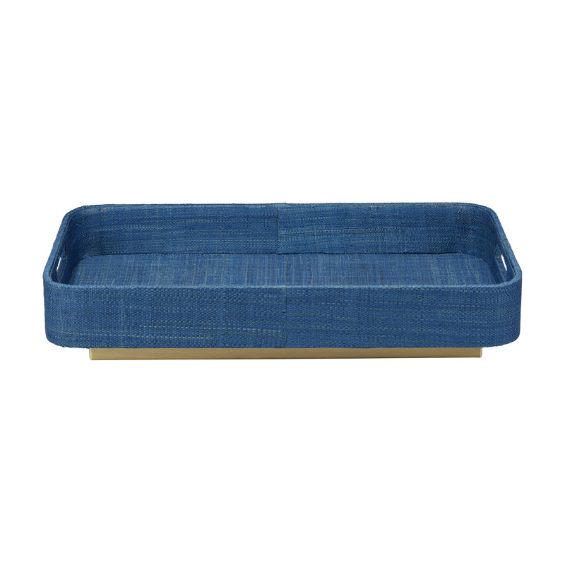 Utopia Fabric Decorative Tray, Blue