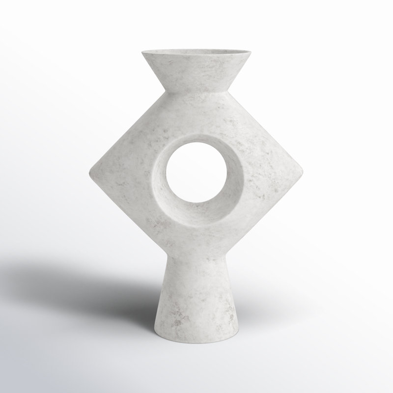 Fitzpatrick Ceramic Table Vase, Light Gray