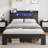 Queen Size Murphy Bed Wall Bed With Sofa,Gray-1340126075