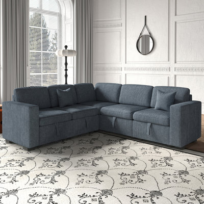 L-shaped Upholstered Sectional Sofa by Latitude Run