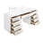 Glossy White 9-Drawer Vanity Desk