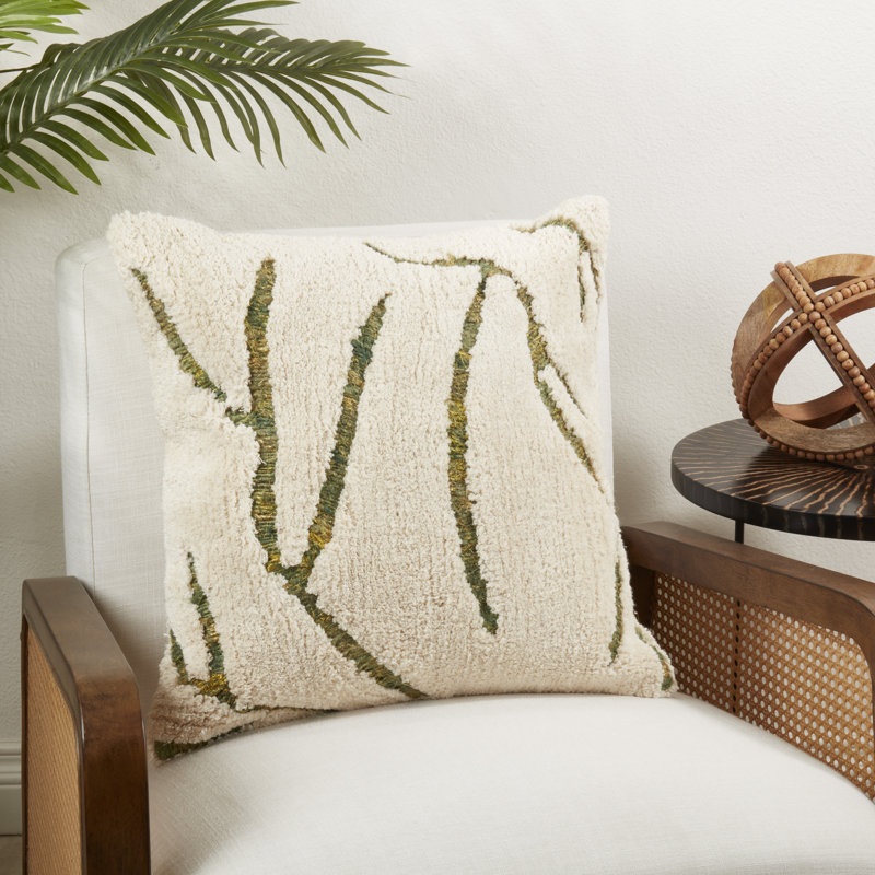 Coussin décoratif en duvet et capitonné touffeté Symmetry