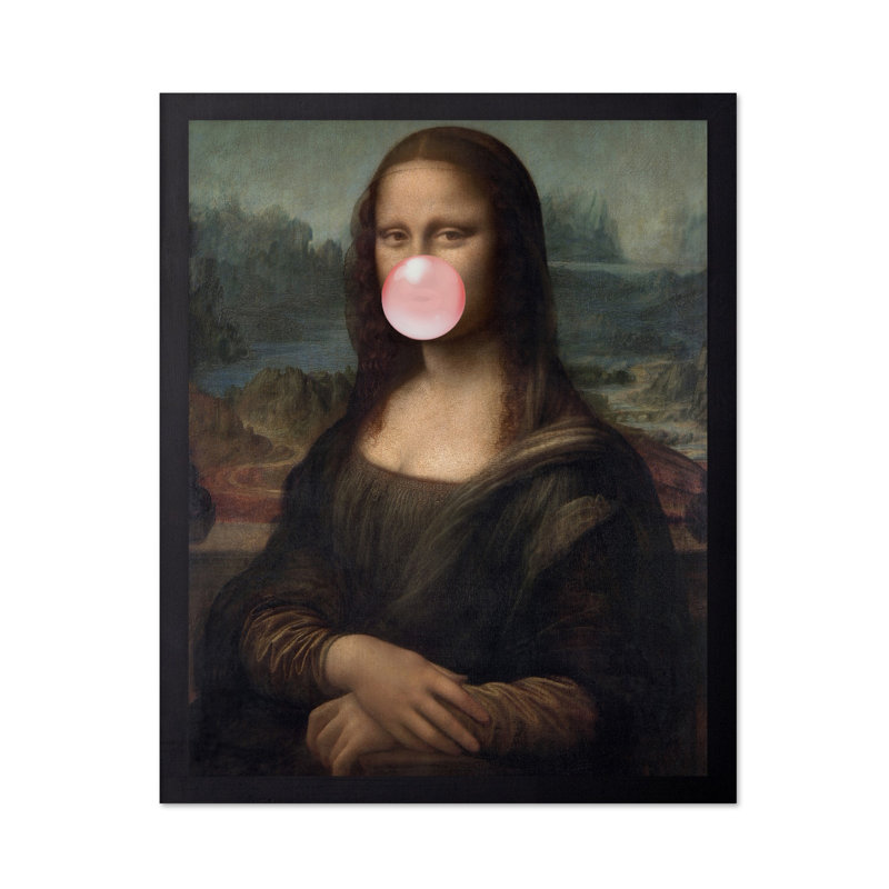 Portrait altéré de la Joconde No8, Black Framed, Poster, 18"H x 24"W