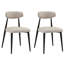 Ensemble de 2 chaises de salle à manger, dossier rond incurvé et structure en métal-852072466-852072469