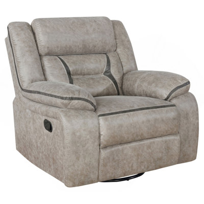 Fauteuil inclinable et pivotant avec accoudoirs coussinés Brazelton