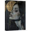 Élégante lune dorée, portrait de femme dans la chambre à coucher Moody, reproduction d'art sur toile encadrée-107907541-107907540