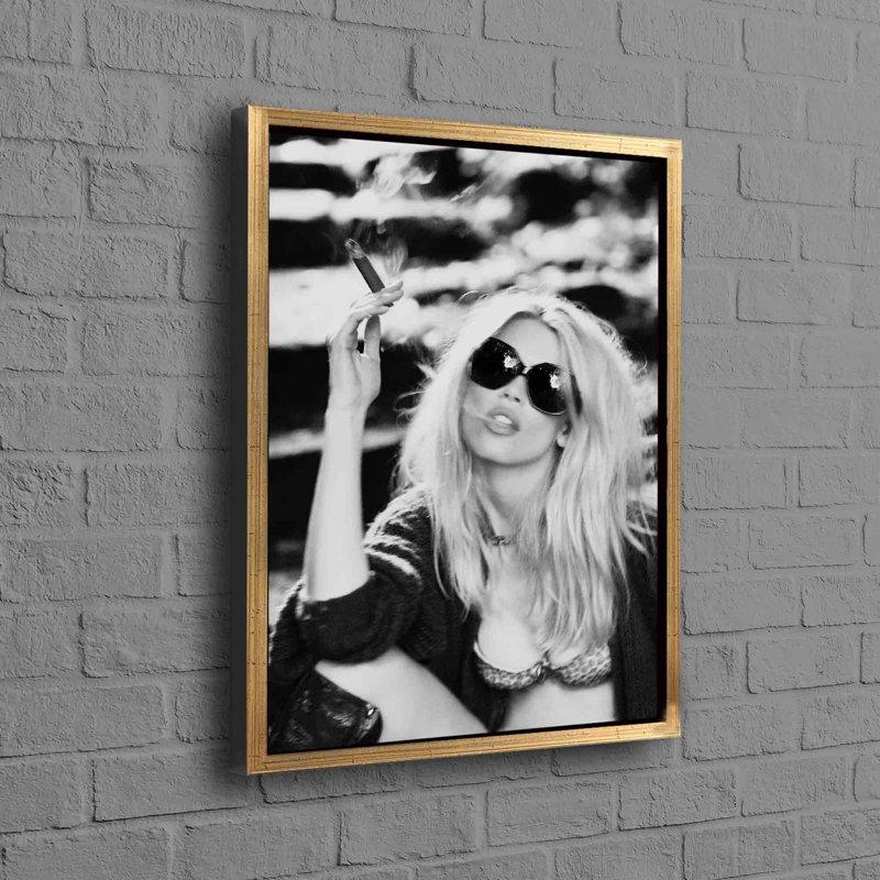 Print on Canvas, Framed Print without Mat, Gold, 20 cm H x 30 cm W