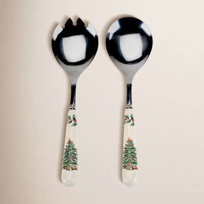 Christmas Tree Stainless Steel Salad Servers
