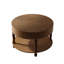 Table basse avec compartiment caché, table basse ronde avec tablette de rangement pour le salon-753806393