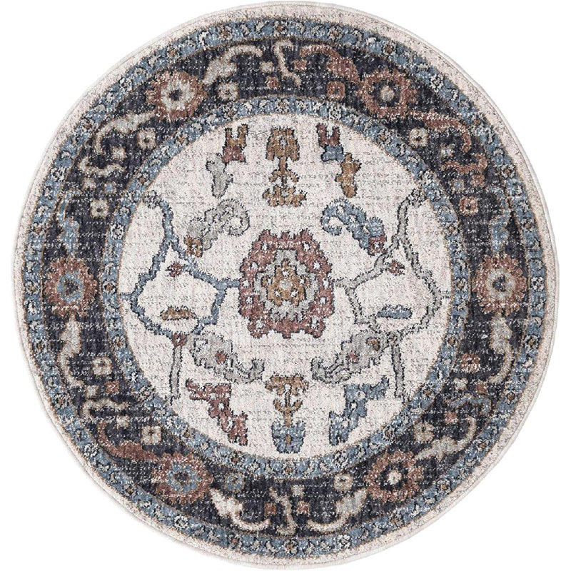 Akmal Oriental Indoor Rug, Round  3'3"