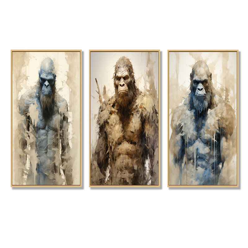 Angry Bigfoot, Cadre flottant brun, H 28 po x l 36 po