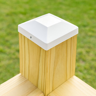Nuvo Iron 6″ x 6″ Rigid Plastic Pyramid Post Cap – White
