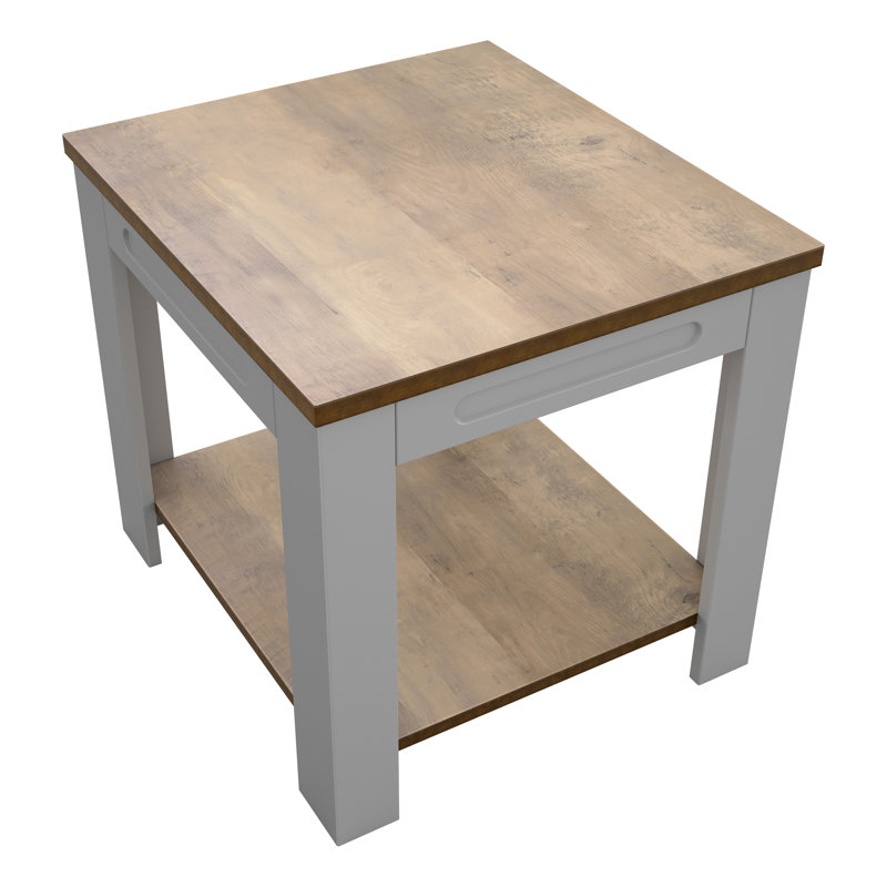 Arlais End Table, Satin Grey