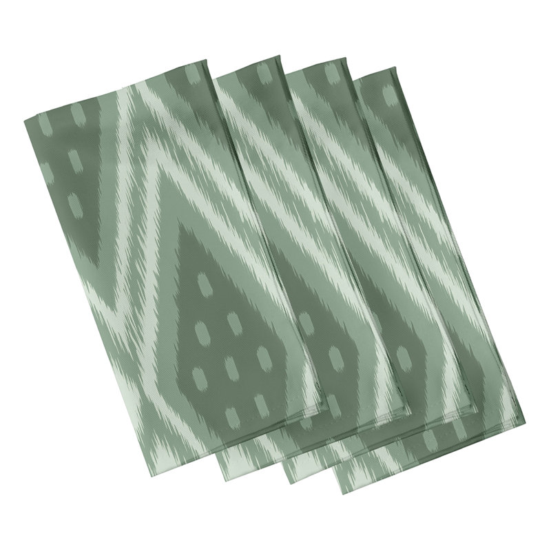 Ensemble de serviettes 4 pièces Sabrina, L 18 po x L 18 po, Vert / vert