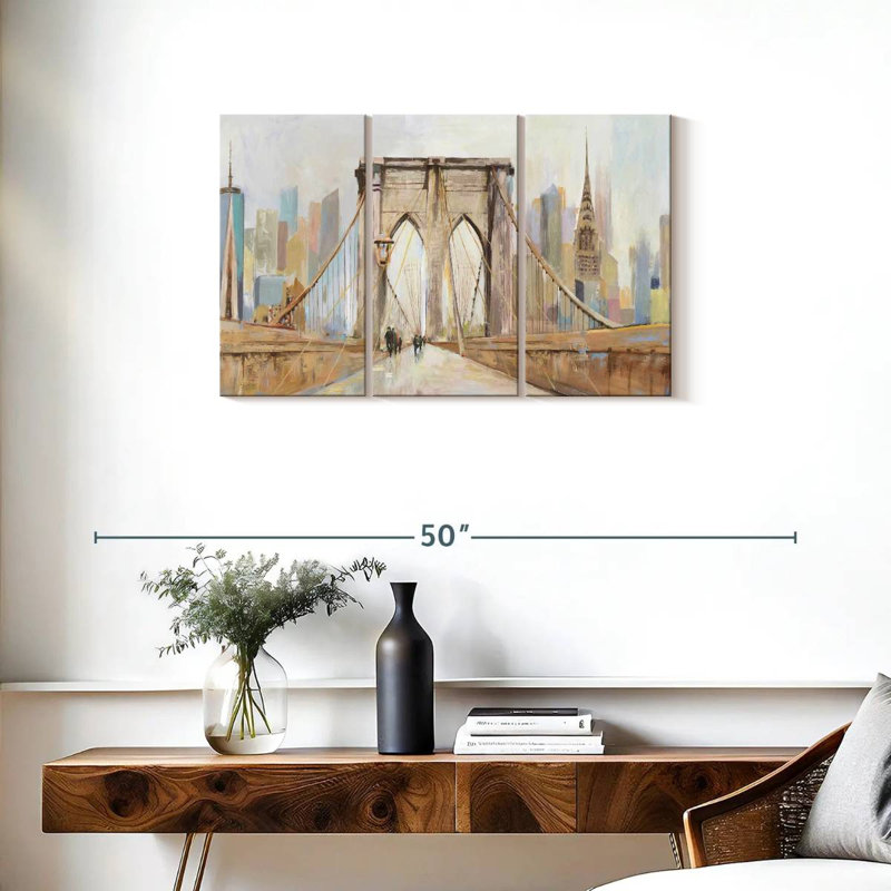 Lilie, le pont de Brooklyn, H 20 po x l 33 po