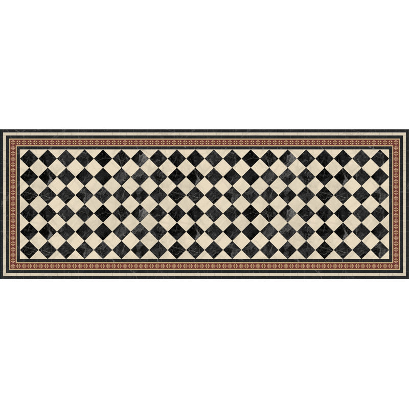 Calero Vinyl Machine Printed Area Rug, Rectangle 2'2" x 5'10.9"