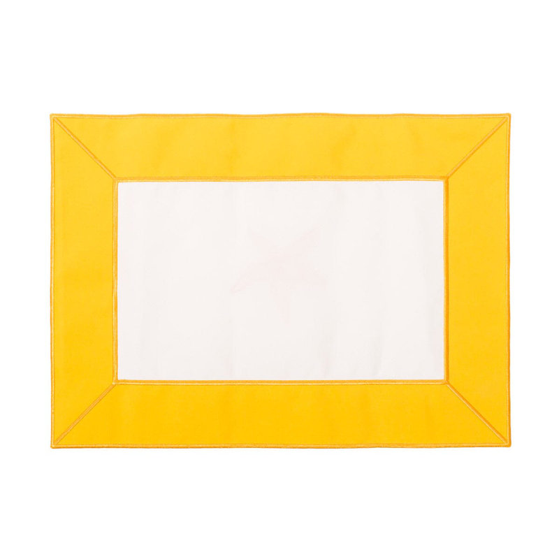 Placemat, Yellow/White